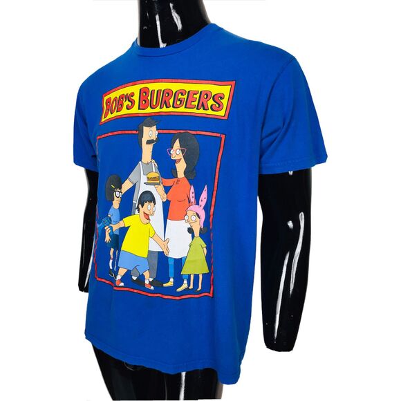 Bob's Burger Family Character Frame Graphic Tee Blue Men's Size Large - Picture 2 of 8
